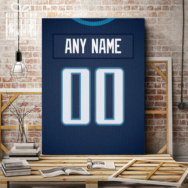 Tennessee Jersey Custom Canvas Print Wall Art for Boy Girl Men Women Football Personalized Canvas Art